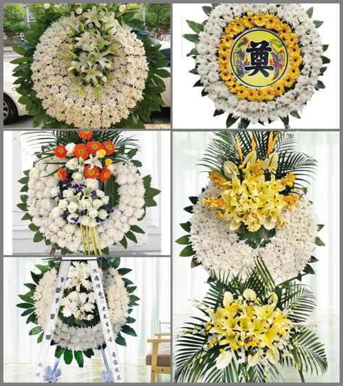 山东青岛平度市古岘镇姜格庄村花圈速递